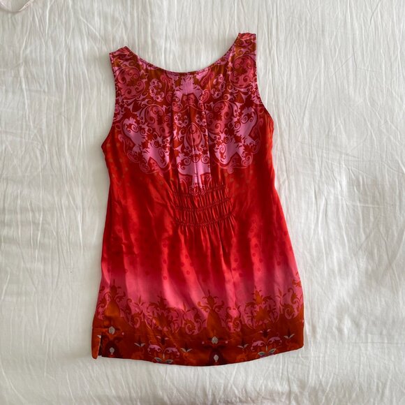 CAbi Red 100% Silk Tank (sz M) - Picture 4 of 6